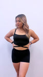 Black Crisscross Top
