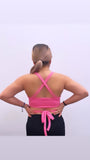 PINK CRISSCROSS TOP